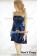 Party Cosplay Blue Cape Lady Sling Dress Uniform Costume