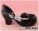 Black Flower Ankle Strap Chunky Sweet Lolita Shoes