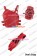 The Hunger Games 3 Part 2 Mockingjay Katniss Everdeen Cosplay Costume Red Uniform