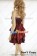 Party Cosplay Wine Red Cape Lady Sling Dress Uniform Costume