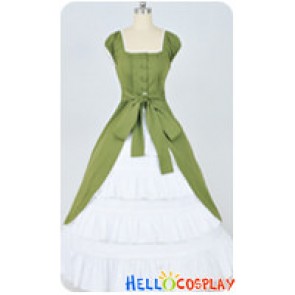 Colonial Cosplay Green Ball Gown Prom New Lolita Dress