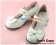 White Ruffle Instep Straps Chunky Princess Lolita Shoes