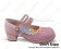 Pink White Ruffle ViVi Double Straps Chunky Sweet Lolita Shoes