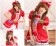 Angel Feather Cosplay Bow Costume Red White Dress