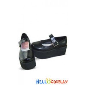 Black NaNa Strap Platform Punk Lolita Shoes