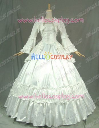 Victorian Lolita Reenactment Theatre Punk Lolita Dress White