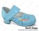 Blue Chunky Round Bow Punk Princess Lolita Shoes