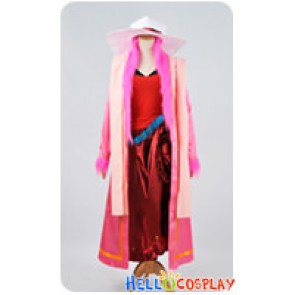 One Piece Cosplay Neferutari Bibi Vivi Princess Red Pink Dress Costume