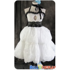 Vocaloid 2 Cosplay Hatsune Miku White Dress Costume