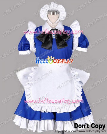 Touhou Project Cosplay Sakuya Izayoi Blue Maid Dress Costume