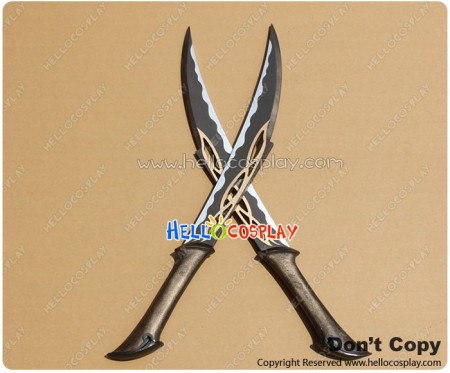 The Hobbit Cosplay Tauriel Double Broadswords Daggers Weapon