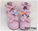 Pink Three Bows Ruffle Chunky Princess Lolita Shoes