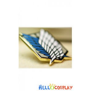 Attack On Titan Cosplay Free Wings Badge Golden Blue White