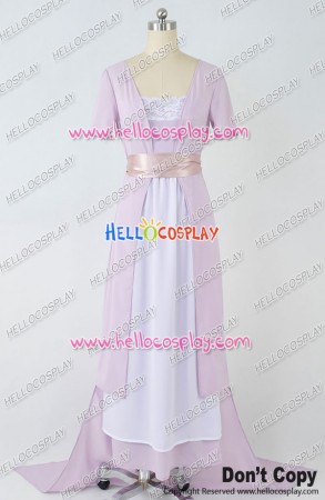 Titanic Cosplay Rose Purple Swim Gown Dress Costume