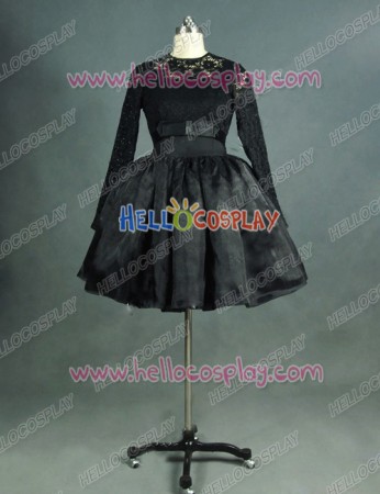 Victorian Lolita Steampunk Black Gothic Lolita Dress