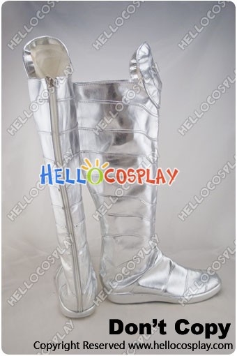 long silver boots