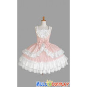 Sweet Lolita Gothic Punk Classic Jumper Skirt Light Pink Dress