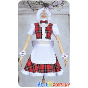 Lollipop Chainsaw Cosplay Cheerleader Juliet Starling Costume Maid Dress