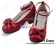 Wine Red Ruffle Bow Contract Chunky Sweet Lolita Shoes