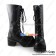 Punk Lolita Boots Black Matte Lace Up Zipper Non-Slip Bottom Chunky Heel