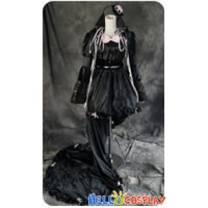 Chobits Cosplay Chi Black Lolita Dress Costume