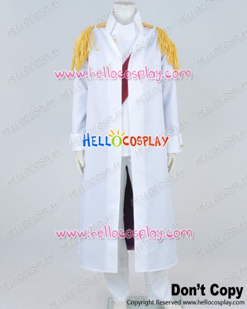 One Piece Warring States Cosplay Buddha White Uniform Costume