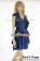 Party Cosplay Blue Cape Lady Sling Dress Uniform Costume