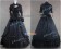 Renaissance Gothic Cotton Lolita Black Dress Ball Gown