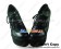 Matte Black Shoelace Pointed Platform Punk Lolita Shoes