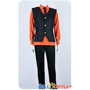 One Piece Cosplay Sanji Stripe Dark Orange Shirt Costume