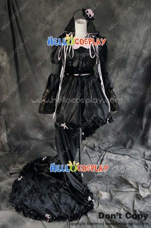 Chobits Cosplay Chi Black Lolita Dress Costume