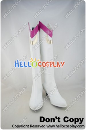 Sailor Moon Cosplay Shoes Tsukino Usagi White Long Boots