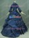 Victorian Lolita Bustle Period Reenactment Gothic Lolita Dress Navy Blue