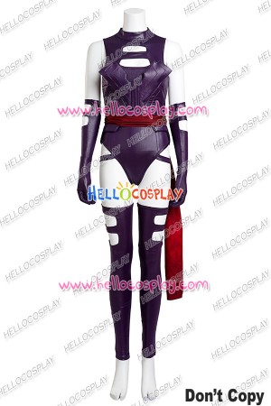 X Men Psylocke Cosplay Costume Purple