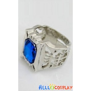 Black Butler Cosplay Sapphire Ring Silver Version