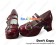 Mirror Wine Red Two Straps Ruffle Chunky Princess Lolita Shoes