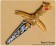Garo Cosplay Ryuga Dougai Sword Scabbard Golden Weapon Prop