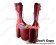 Red Buckles Lacing Chunky Punk Lolita Boots