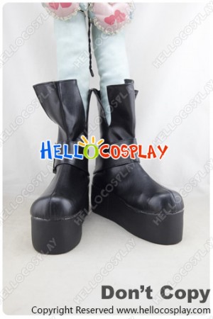 Angel Sanctuary Cosplay Shoes Short Boots Black Platform