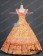 Victorian Southern Belle Ball Gown Reenactment Orange Floral Lolita Dress Costume