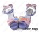 Princess Lolita Shoes Sweet Purple Pink Bows Ankle Straps Wedge Sandals