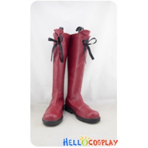 Tokyo Mew Mew Cosplay Shoes Ichigo Momomiya Boots Wine Red