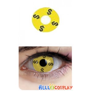 US Dollar $ Cosplay Yellow Contact Lense