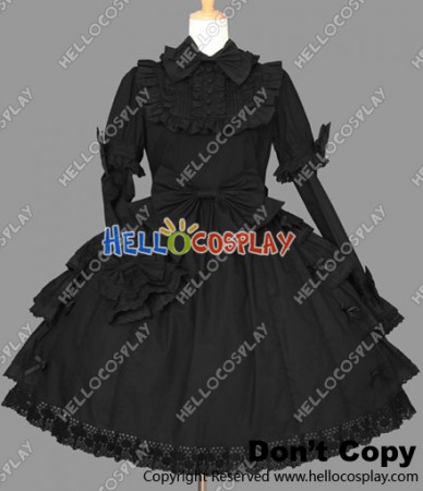 Sweet Lolita Gothic Punk Gorgeous Black Dress