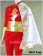 Captain M Cosplay Red Jumpsuit White Cape Costume