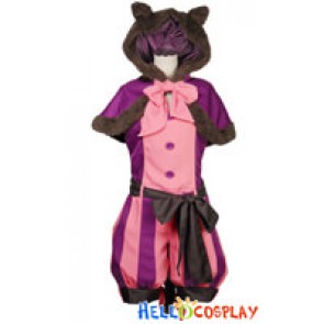 Purple Pink Cat Halloween Cosplay Maid Dress Costume