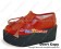 Red Platform Round Short Red Lacing Punk Lolita Shoes
