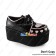 Punk Lolita Shoes Black And Pink Heart Shaped Lace Up Platform