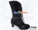 Black Ruffle Lace Zipper Chunky Punk Lolita Boots