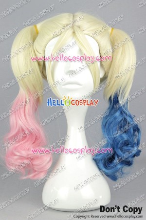 Suicide Squad Harley Quinn Cosplay Wig Ponytails